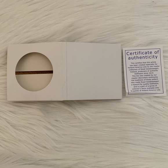 Vintage Holland America Line Ceramic Tile Coaster - Picture 2 of 4